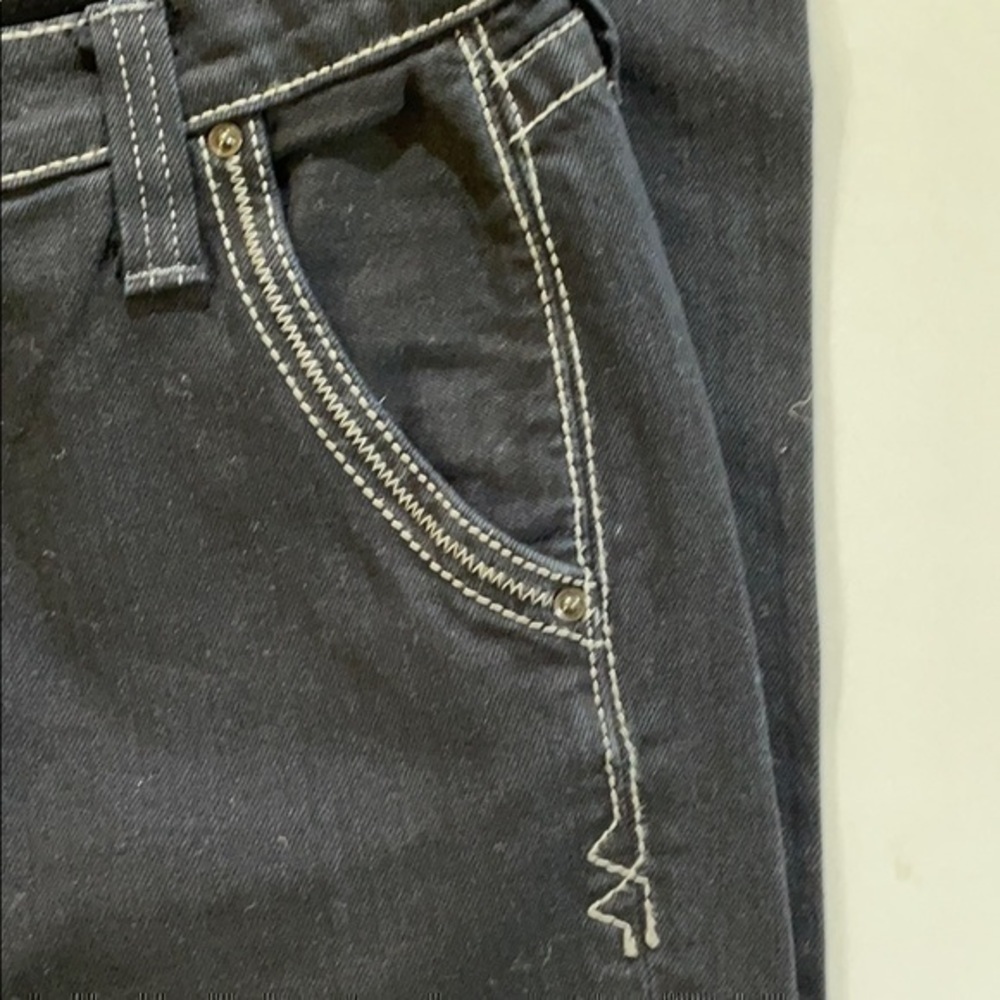 Lucky Brand Dungarees | Black Embroidered … - Picture 5 of 8
